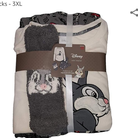 Disney Other - Disney Thumper 3pc. velour plush ladies pj set